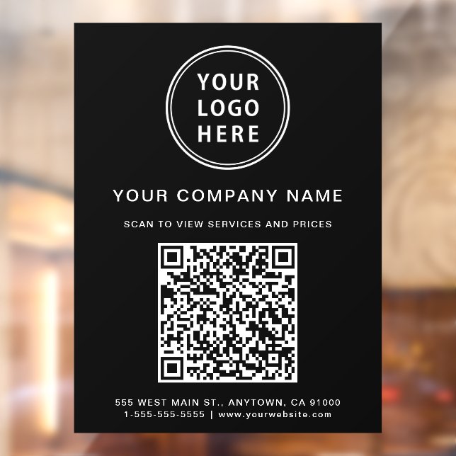 Simple Business Logo QR Code Black (Sheet 2)