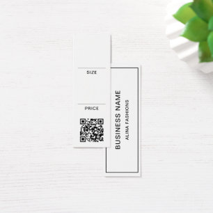 Simple Business Logo QR Code display Price Tag