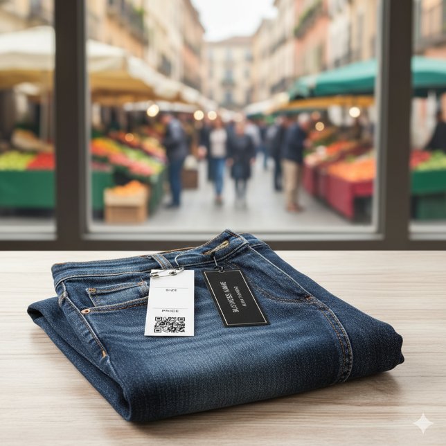 Simple Business Logo QR Code display Price Tag (Creator Uploaded)