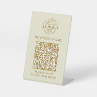 Simple Business Logo QR Code Menu Contactless