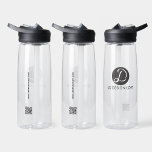 Simple Business logo QR code website Customised Water Bottle<br><div class="desc">Simple Business Logo QR Code Website Customised Branded Clear Water Bottles" – a sleek and practical solution for promoting your brand. These clear water bottles feature your business logo and a customisable QR code linked to your website, offering a seamless way to connect with your audience while staying hydrated. Enhance...</div>