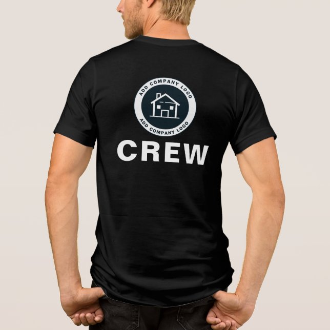 Simple Business Logo Real Estate Agent Employees Tri-Blend Shirt (Back)