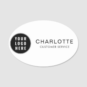 Simple Business Logo Service Professional Custom Name Tag