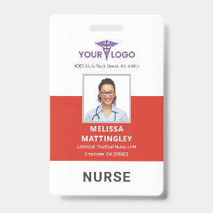 Simple Business Logo Staff Photo ID Badge
