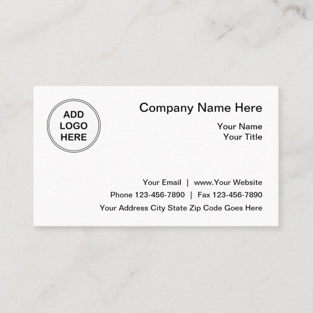 Simple Business Logo Template Business Card (Front)