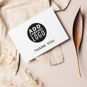 Simple Business Logo Thank You Postcard