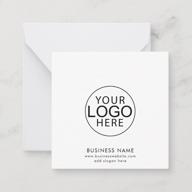 Simple Business Logo Website Modern Card (Front)