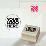 Simple Business Logo Wooden Rubber Stamp<br><div class="desc">Easily personalise this Simple Wooden Rubber Ink Stamp with with your own company logo. Just add your own logo, image and text. Perfect for any kind of small business, scrapbooking, decorations or business stationery. Available with different ink pad colours in square sizes 1 inch, 2 inch, or 2.5 inch with...</div>