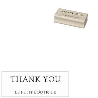 Simple Business Name Thank You Rubber Stamp