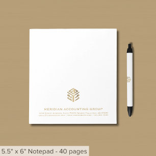 Simple Business Notepad Custom Logo