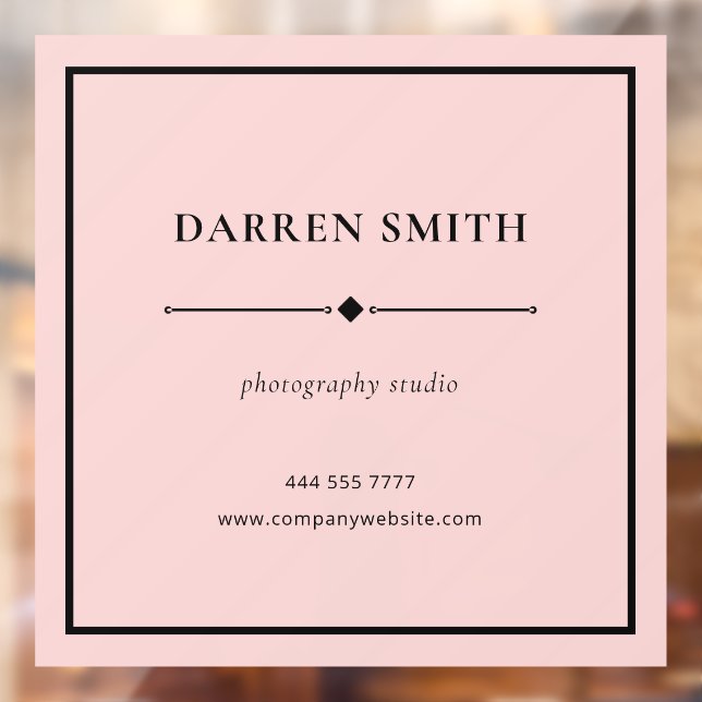 Simple Business Office Frame Pink Window Decal (Sheet 2)