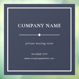 Simple Business Office Name White on Grey