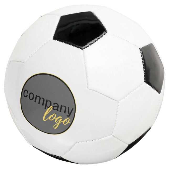 SIMPLE BUSINESS OWN LOGO COMPANY BRANDING WHITE SOCCER BALL (Three Quarter)