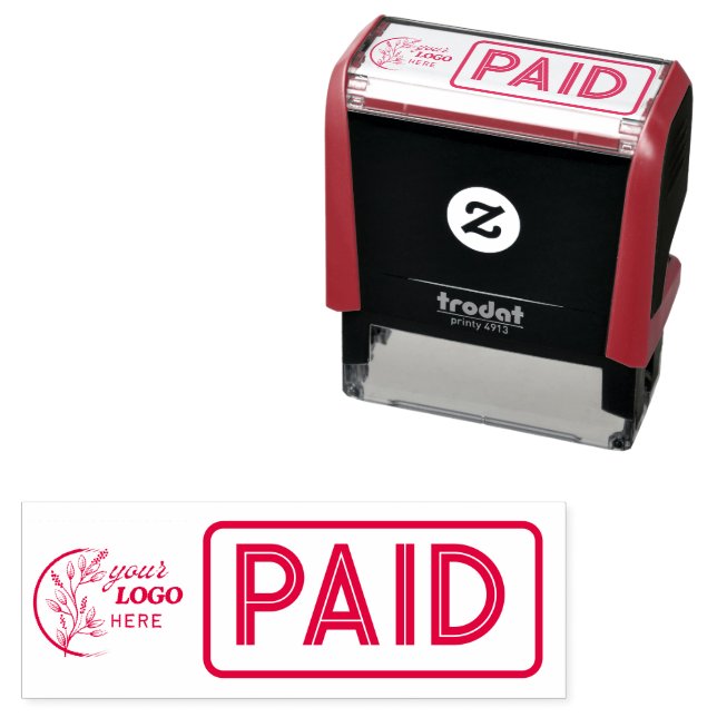 Simple Business Paid Text Personalize Self-inking  Stamp (In Situ)