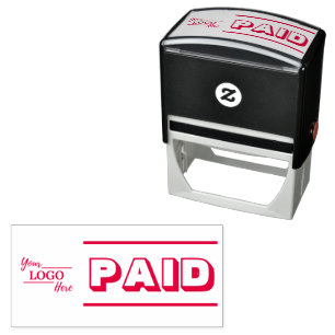 Simple Business Paid Text Personalize Self-inking Stamp
