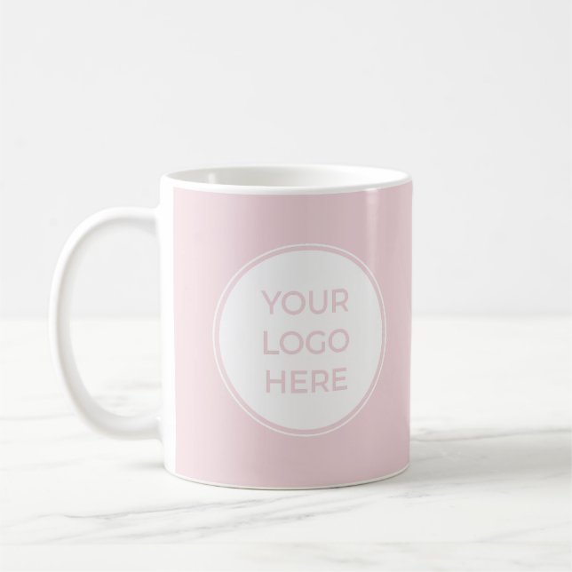Simple Business Pink Logo Mug (Left)