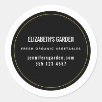 Simple Business Sticker on Black Background