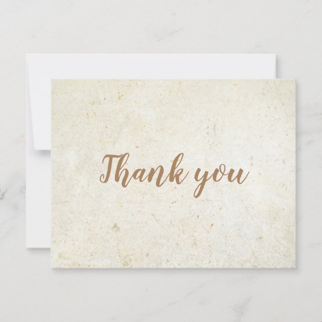 Simple Business Thank You Gold Script Card (Front)