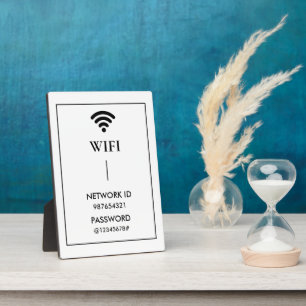 Simple Business Wifi Password & Network Plaque