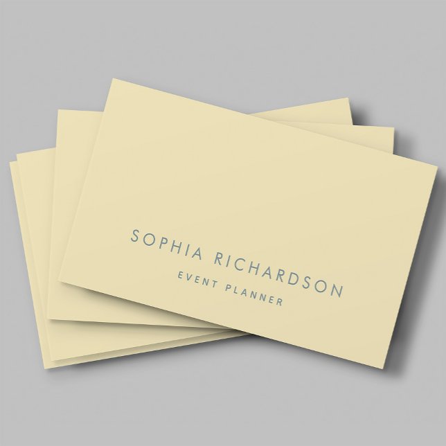 Simple Butter Yellow Business Card (Creator Uploaded)