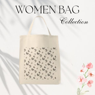 Simple Butterflies Overlay Pattern Tote Bag