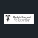 Simple Caduceus Registered Nurse RN Symbol Self-inking Stamp<br><div class="desc">Self-inking stamp with a stylish red caduceus symbol with the letters R N on either side.</div>