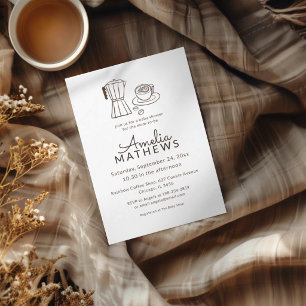 Simple Cafe Themed Baby Shower Invitation