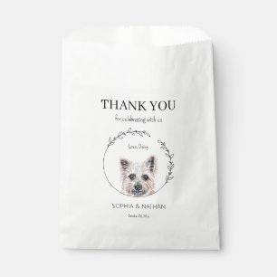 Simple Cairn Terrier Wedding Thank You Favour Bag