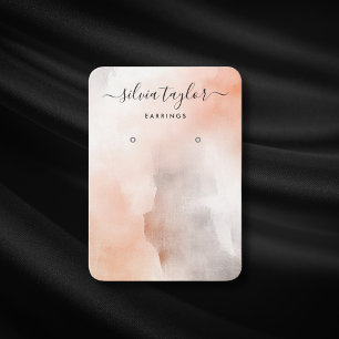 Simple calligraphy blush pink earring display card