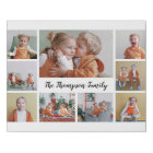 Simple Calligraphy Family Name Photo Collage