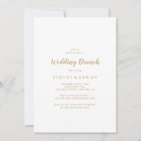 Simple Calligraphy | Gold Wedding Brunch