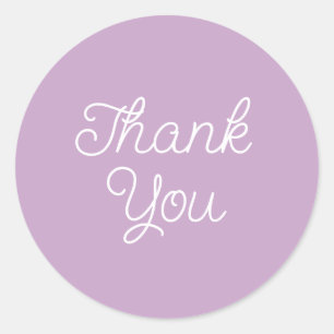Simple Calligraphy Lilac Purple Thank You Seal