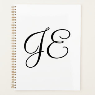 simple calligraphy minimal monogram logo add your  planner