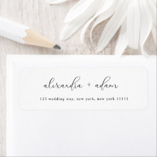 Simple Calligraphy Modern Return Address Label