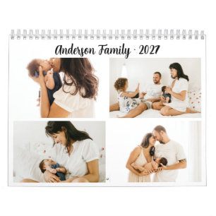 Simple Calligraphy Photo Collage Create Your Own Calendar