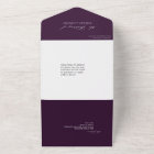 Simple Calligraphy Photo Purple RSVP Wedding