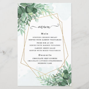 Simple calligraphy rustic greenery