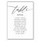 Simple Calligraphy Rustic Wedding Seating Chart
