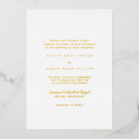 Simple Calligraphy Traditional Wedding Gold
