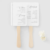 Simple Calligraphy Wedding Program