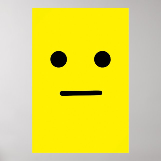 Simple Calm Yellow Face Poster (Front)