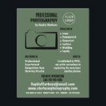 Simple Camera Icon, Photographer, Photography Hire Flyer<br><div class="desc">Simple Camera Icon,  Photographer,  Photography Hire Advertising Flyers By The Business Card Store.</div>