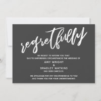 Simple Cancelled Wedding Dark Grey Regretfully Car