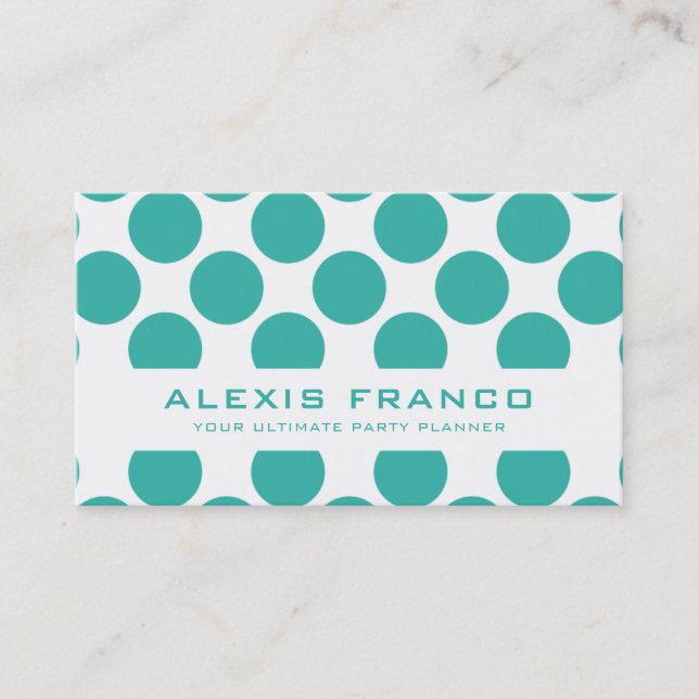 SIMPLE CARD bold cute polka dots jade green (Front)
