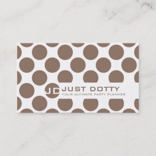 SIMPLE CARD bold polka dots mocha brown