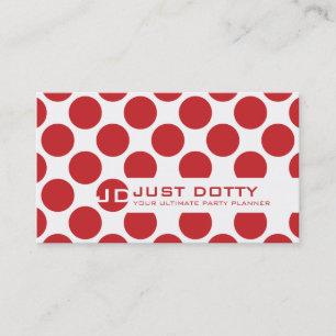 SIMPLE CARD bold polka dots rich bright red