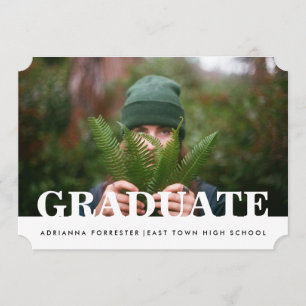 Simple Casual Graduate Photo Invitation