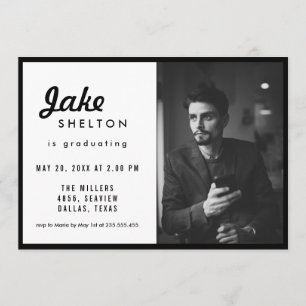 Simple Casual Graduation Photo Invitation