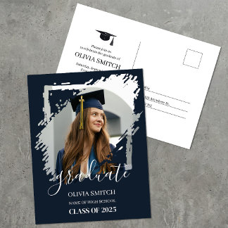 Simple Casual Graduation Photo Postcard