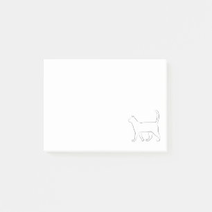 Simple Cat Line Drawing Post-it Notes